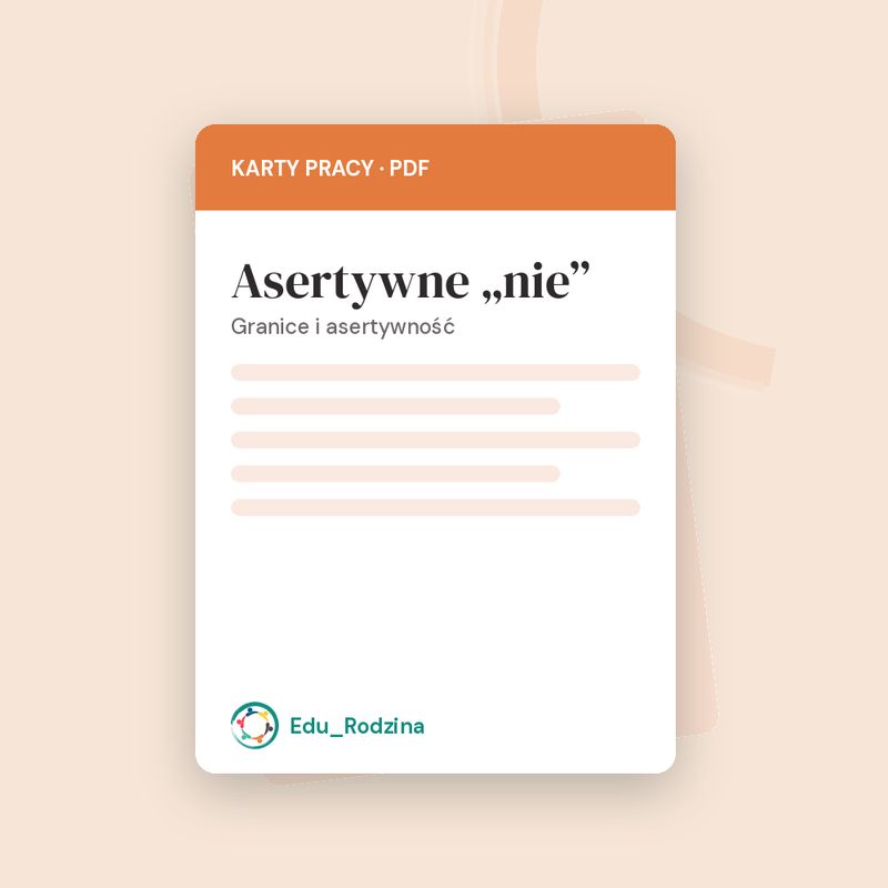 Asertywne „nie” — karty pracy dla nastolatków — okładka